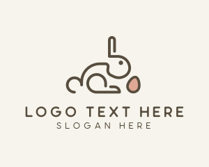 Crack - Bunny Rabbit Egg logo design