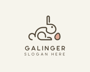 Bunny Rabbit Egg Logo