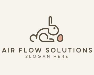 Bunny Rabbit Egg logo design