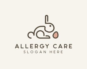 Bunny Rabbit Egg logo design