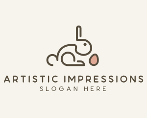 Bunny Rabbit Egg logo design