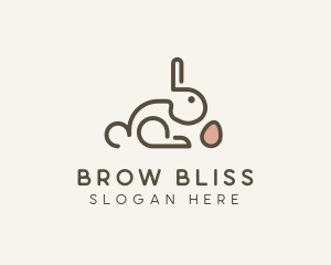 Bunny Rabbit Egg logo design