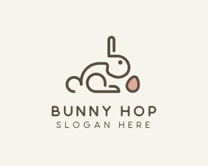 Bunny - Bunny Rabbit Egg logo design