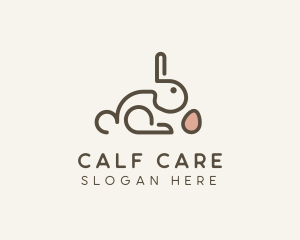 Bunny Rabbit Egg logo design