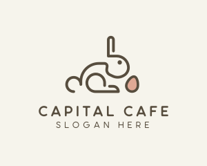 Bunny Rabbit Egg logo design