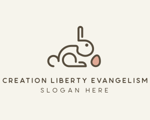 Bunny Rabbit Egg logo design