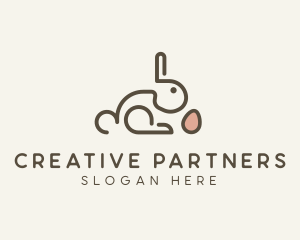 Bunny Rabbit Egg logo design