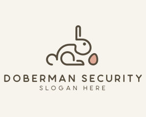 Bunny Rabbit Egg logo design