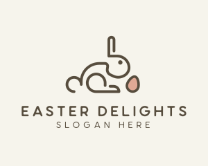 Bunny Rabbit Egg logo design