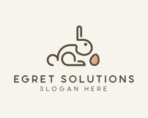 Bunny Rabbit Egg logo design