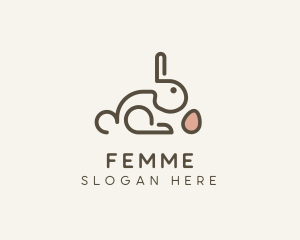 Bunny Rabbit Egg logo design