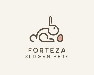 Bunny Rabbit Egg logo design