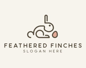 Bunny Rabbit Egg logo design