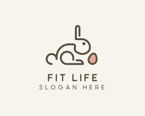 Toy Shop - Bunny Rabbit Egg logo design