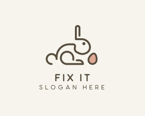 Bunny Rabbit Egg logo design