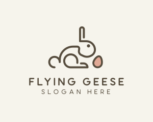 Bunny Rabbit Egg logo design