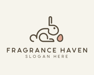 Bunny Rabbit Egg logo design