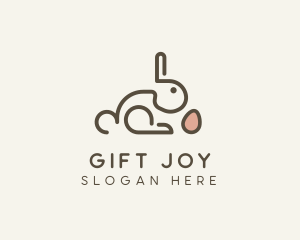 Bunny Rabbit Egg logo design