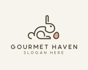 Bunny Rabbit Egg logo design