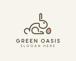 Bunny Rabbit Egg logo design