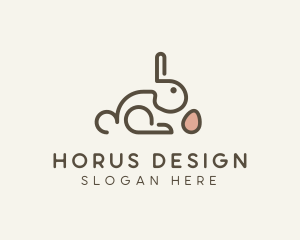 Bunny Rabbit Egg logo design