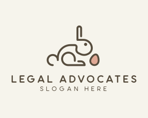 Bunny Rabbit Egg logo design