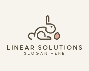 Bunny Rabbit Egg logo design