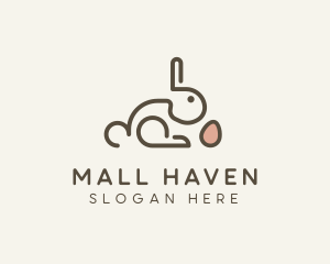 Bunny Rabbit Egg logo design