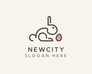 Bunny Rabbit Egg logo design