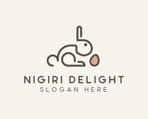 Bunny Rabbit Egg logo design