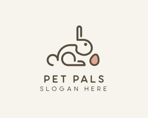 Bunny Rabbit Egg logo design