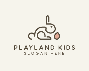 Bunny Rabbit Egg logo design