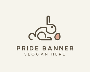 Bunny Rabbit Egg logo design