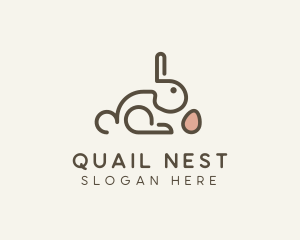 Bunny Rabbit Egg logo design