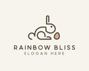 Bunny Rabbit Egg logo design