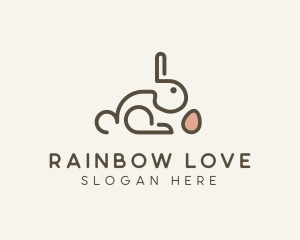 Bunny Rabbit Egg logo design