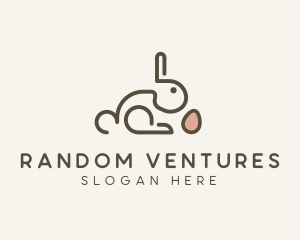 Bunny Rabbit Egg logo design