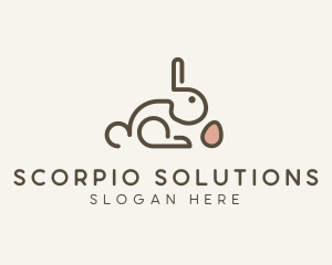 Bunny Rabbit Egg logo design