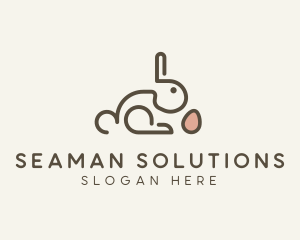 Bunny Rabbit Egg logo design