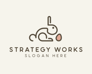 Bunny Rabbit Egg logo design