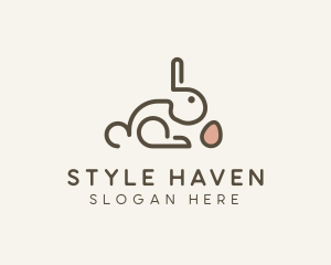 Bunny Rabbit Egg logo design