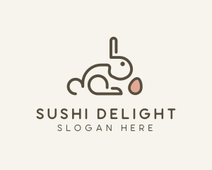 Bunny Rabbit Egg logo design