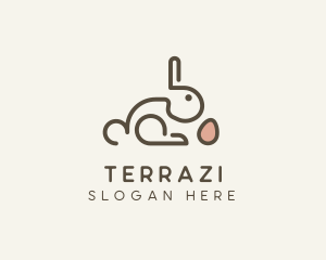 Bunny Rabbit Egg logo design