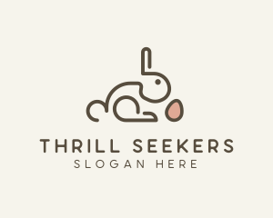 Bunny Rabbit Egg logo design