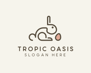 Bunny Rabbit Egg logo design