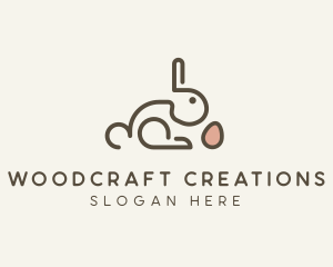 Bunny Rabbit Egg logo design