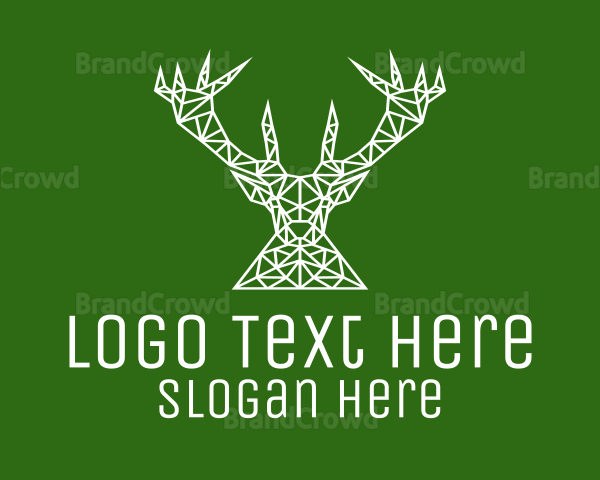 Simple Reindeer Line Art Logo