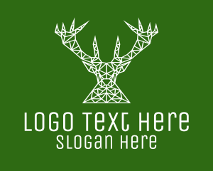 Minimal - Simple Reindeer Line Art logo design
