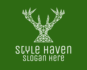 Moose - Simple Reindeer Line Art logo design