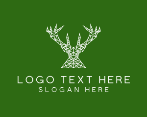 Wild - Simple Reindeer Line Art logo design